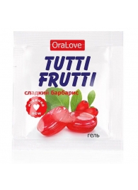 Гель-смазка Tutti-frutti со вкусом барбариса - 4 гр. - Биоритм - купить с доставкой в Пензе