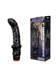 Черный вибромассажер простаты 6  Premium Prostate Massager - BlueLine - в Пензе купить с доставкой