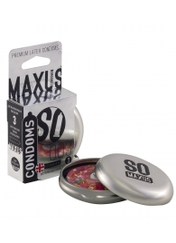 Экстремально тонкие презервативы в железном кейсе MAXUS Extreme Thin - 3 шт. - Maxus - купить с доставкой в Пензе