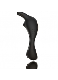 Черное эрекционное кольцо с двумя моторами Zeus Dual Vibe Cock Ring - FeelzToys - в Пензе купить с доставкой