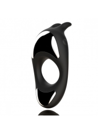 Черное эрекционное кольцо с двумя моторами Zeus Dual Vibe Cock Ring - FeelzToys - в Пензе купить с доставкой