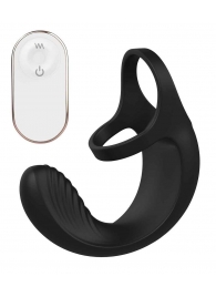 Черный анальный стимулятор с эрекционными кольцами Remote Couple Teaser - Dream Toys - в Пензе купить с доставкой