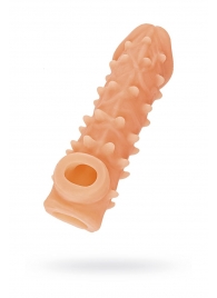 Телесная закрытая насадка с пупырышками Cock Sleeve Size M - 15,6 см. - KOKOS - в Пензе купить с доставкой