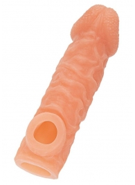 Телесная закрытая насадка с шершавой головкой Cock Sleeve Size M - 15,6 см. - KOKOS - в Пензе купить с доставкой