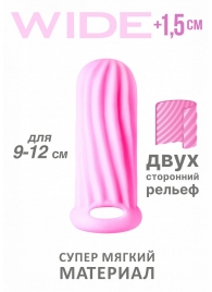 Розовый фаллоудлинитель Homme Wide - 11 см. - Lola Games - в Пензе купить с доставкой