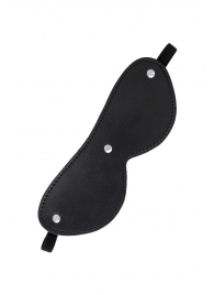 Черная кожаная маска Anonymo с мягким подкладом - ToyFa - купить с доставкой в Пензе