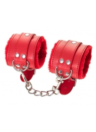 Красные наручники Anonymo из искусственной кожи - ToyFa - купить с доставкой в Пензе