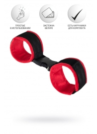 Красно-черные велюровые оковы Anonymo - ToyFa - купить с доставкой в Пензе