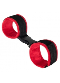 Красно-черные велюровые оковы Anonymo - ToyFa - купить с доставкой в Пензе