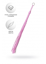 Розовый флоггер Anonymo - 64 см. - ToyFa - купить с доставкой в Пензе