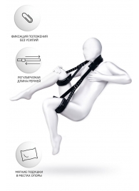 Черные кожаные стропы для фиксации Anonymo - ToyFa - купить с доставкой в Пензе