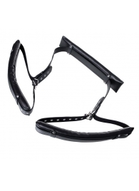 Черные кожаные стропы для фиксации Anonymo - ToyFa - купить с доставкой в Пензе