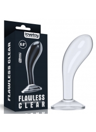 Прозрачный стимулятор простаты Flawless Clear Prostate Plug - 15 см. - Lovetoy - в Пензе купить с доставкой