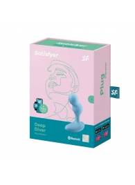 Голубой анальный вибростимулятор Deep Driver - 11,2 см. - Satisfyer - в Пензе купить с доставкой