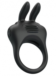 Черное эрекционное кольцо с вибрацией Davion - Baile - в Пензе купить с доставкой