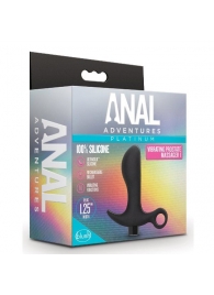 Черный анальный вибратор Silicone Vibrating Prostate Massager 01 - 10,8 см. - Blush Novelties - в Пензе купить с доставкой