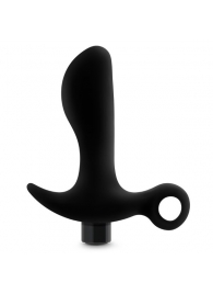 Черный анальный вибратор Silicone Vibrating Prostate Massager 01 - 10,8 см. - Blush Novelties - в Пензе купить с доставкой