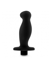 Черный анальный вибромассажёр Silicone Vibrating Prostate Massager 02 - 10,8 см. - Blush Novelties - в Пензе купить с доставкой