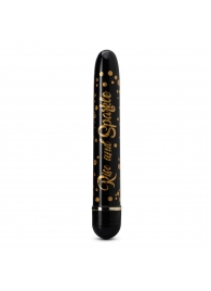 Черно-золотистый классический вибратор Rise and Sparkle - 17,8 см. - Blush Novelties