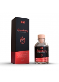 Массажный гель с ароматом клубники Strawberry - 30 мл. - INTT - купить с доставкой в Пензе