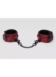 Красно-черные наручники Reversible Faux Leather Wrist Cuffs - Fifty Shades of Grey - купить с доставкой в Пензе