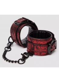 Красно-черные наручники Reversible Faux Leather Wrist Cuffs - Fifty Shades of Grey - купить с доставкой в Пензе