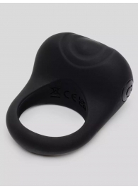Черное эрекционное виброкольцо Sensation Rechargeable Vibrating Love Ring - Fifty Shades of Grey - в Пензе купить с доставкой