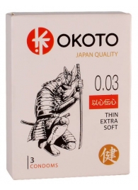 Тонкие презервативы OKOTO Thin Extra Soft - 3 шт. - Sitabella - купить с доставкой в Пензе