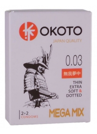 Набор из 4 презервативов OKOTO MegaMIX - Sitabella - купить с доставкой в Пензе