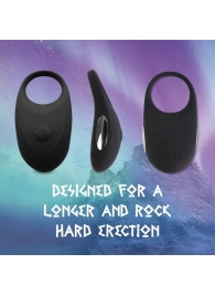 Черное эрекционное виброкольцо Thor Cockring - FeelzToys - в Пензе купить с доставкой