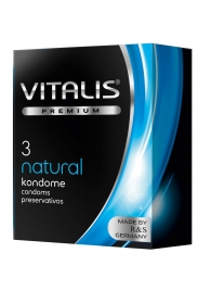 Классические презервативы VITALIS PREMIUM natural - 3 шт. - Vitalis - купить с доставкой в Пензе