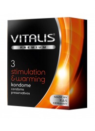 Презервативы VITALIS PREMIUM stimulation   warming с согревающим эффектом - 3 шт. - Vitalis - купить с доставкой в Пензе