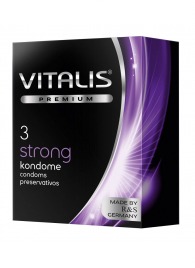 Презервативы с утолщенной стенкой VITALIS PREMIUM strong - 3 шт. - Vitalis - купить с доставкой в Пензе
