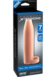 Телесная насадка Real Feel Enhancer XL - 17 см. - Pipedream - в Пензе купить с доставкой