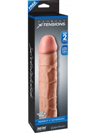Телесная насадка Fantasy X-tensions Perfect 2  Extension - 20,3 см. - Pipedream - в Пензе купить с доставкой