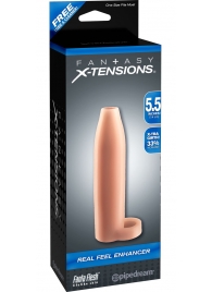 Насадка-расширитель с кольцом для подхвата мошонки Real Feel Enhancer - 14 см. - Pipedream - в Пензе купить с доставкой
