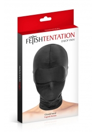 Сплошная маска-шлем с имитацией повязки для глаз - Fetish Tentation - купить с доставкой в Пензе