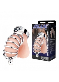 Серебристая клетка для члена Urethral Play Cage - BlueLine - купить с доставкой в Пензе