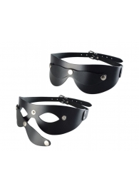 Черная кожаная маска  Новичок - Sitabella - купить с доставкой в Пензе