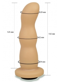 Телесная рельефная насадка Harness - 14,2 см. - LOVETOY (А-Полимер) - купить с доставкой в Пензе