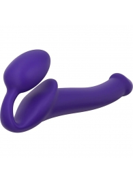 Фиолетовый безремневой страпон Silicone Bendable Strap-On - size S - Strap-on-me - купить с доставкой в Пензе