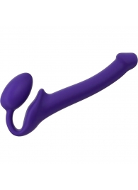 Фиолетовый безремневой страпон Silicone Bendable Strap-On - size S - Strap-on-me - купить с доставкой в Пензе