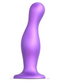 Фиолетовая насадка Strap-On-Me Dildo Plug Curvy size L - Strap-on-me - купить с доставкой в Пензе
