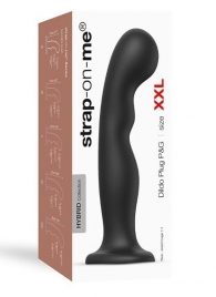 Черная насадка Strap-On-Me Dildo Plug P G size XXL - Strap-on-me - купить с доставкой в Пензе