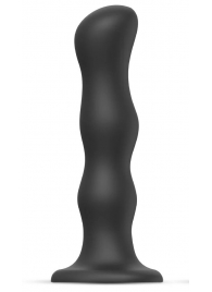 Черная насадка Strap-On-Me Dildo Geisha Balls size M - Strap-on-me - купить с доставкой в Пензе