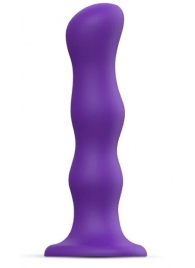 Фиолетовая насадка Strap-On-Me Dildo Geisha Balls size M - Strap-on-me - купить с доставкой в Пензе
