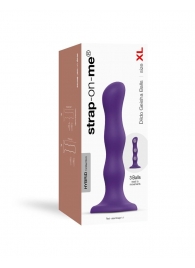 Фиолетовая насадка Strap-On-Me Dildo Geisha Balls size XL - Strap-on-me - купить с доставкой в Пензе