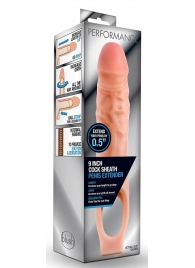 Телесная насадка на пенис 9 Inch Cock Sheath Extender - 22,2 см. - Blush Novelties - в Пензе купить с доставкой
