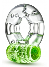 Зеленое эрекционное виброкольцо Arouser Vibrating C-Ring - Blush Novelties - в Пензе купить с доставкой