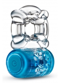 Синее эрекционное виброкольцо One Night Stand Vibrating C-Ring - Blush Novelties - в Пензе купить с доставкой